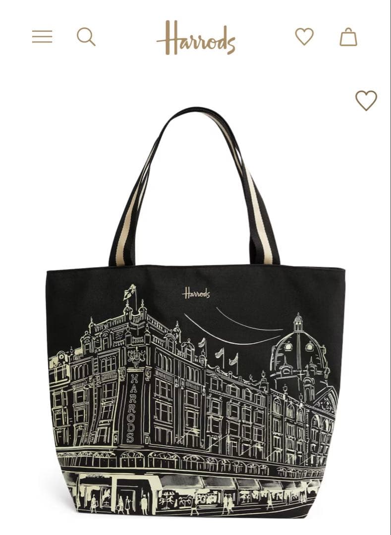 Harrods コーナービュー　トートバッグ