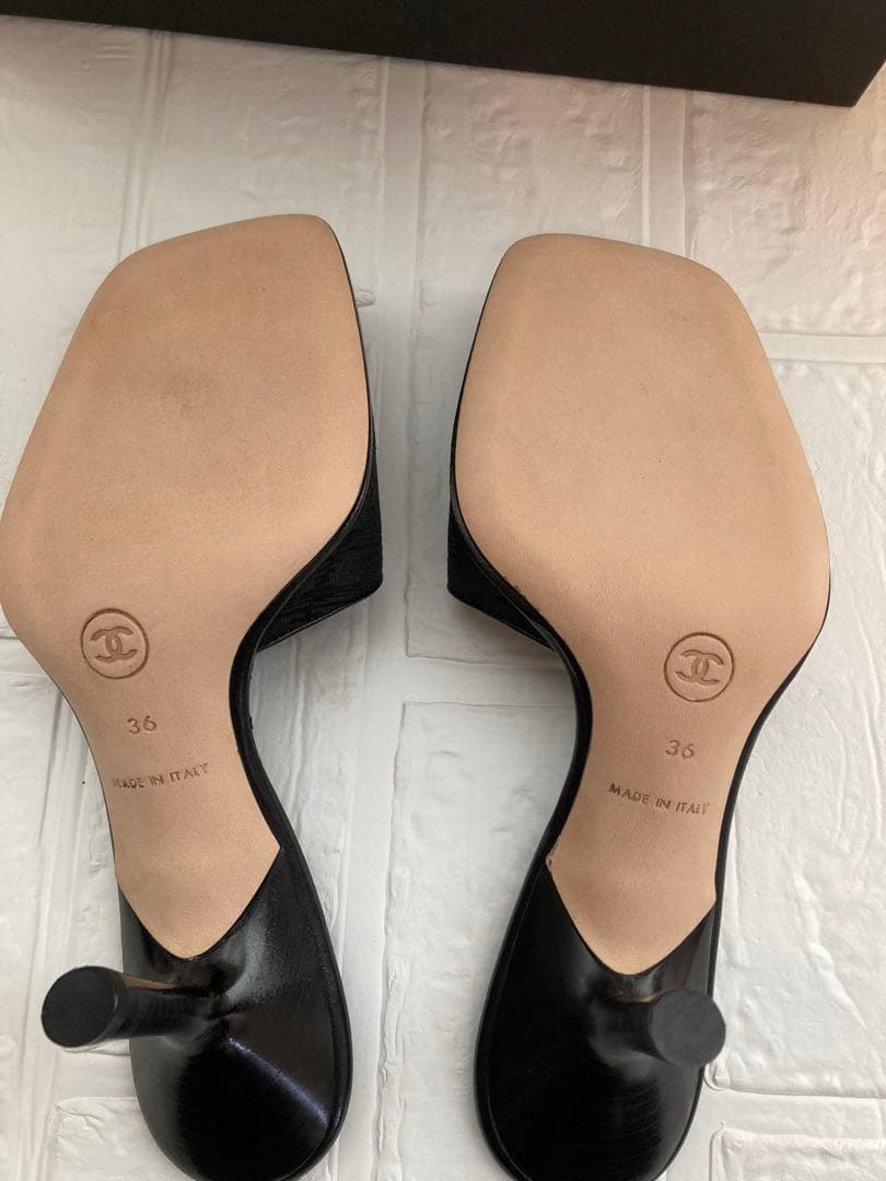 CHANEL サンダル　ミュール　ブラック　36