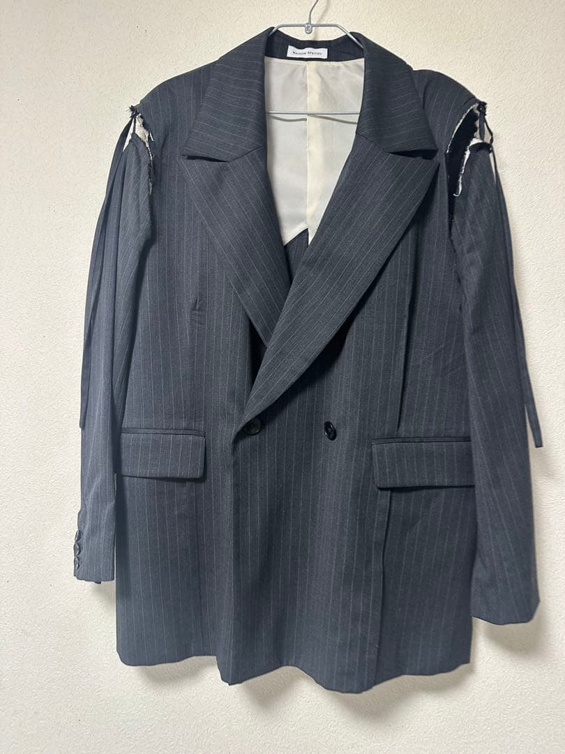 メゾンスペシャル ストライプ テーラードジャケット
