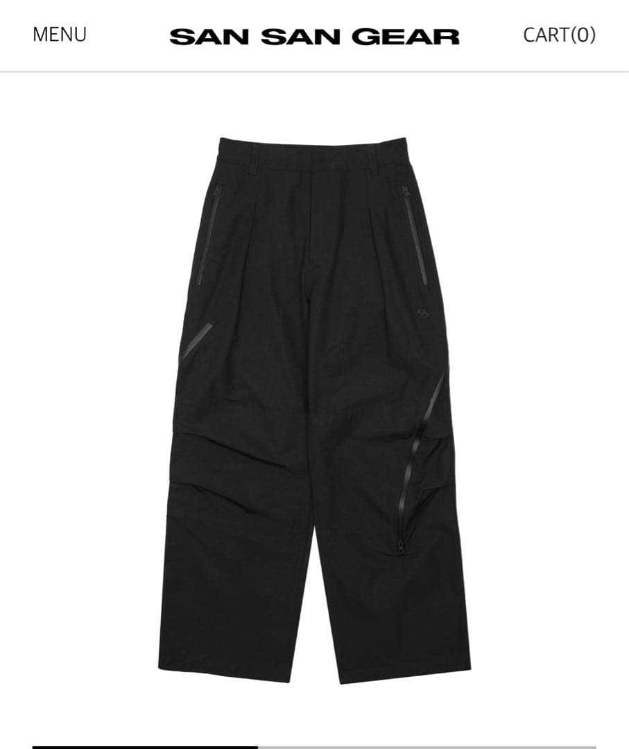 パンツ sansangear AFFINE CURVE PANTS_a [BLACK]