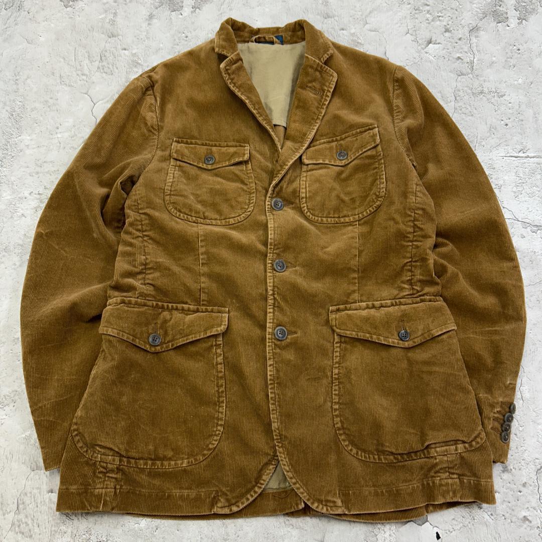 ホ*4様 ラルフローレン　エルボーパッチ　コーデュロイジャケット　古着　ライトブ