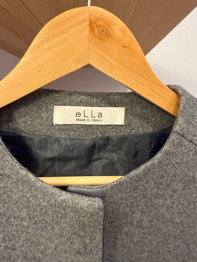 【お値下げしました】ella マシュマロウールタッチジレ　グレー