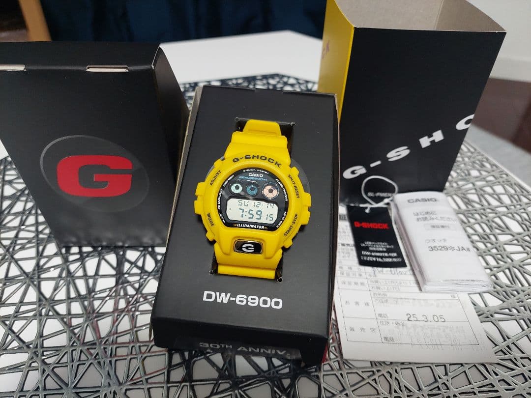 G-SHOCK DW-6900TR-9JR イエロー　30周年記念