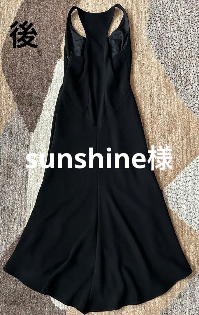 HUGO BOSS ロングドレス 黒40 ハイローヘム 美シルエット 試着のみ