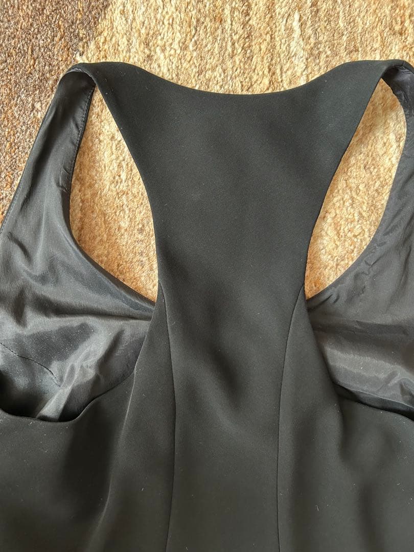 HUGO BOSS ロングドレス 黒40 ハイローヘム 美シルエット 試着のみ