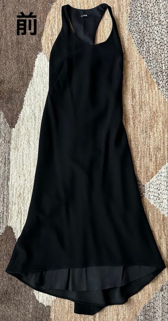 HUGO BOSS ロングドレス 黒40 ハイローヘム 美シルエット 試着のみ