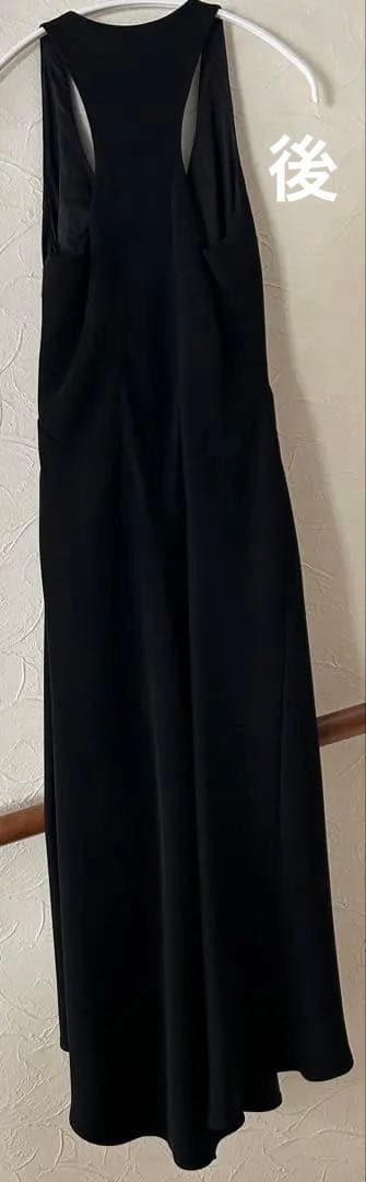 HUGO BOSS ロングドレス 黒40 ハイローヘム 美シルエット 試着のみ
