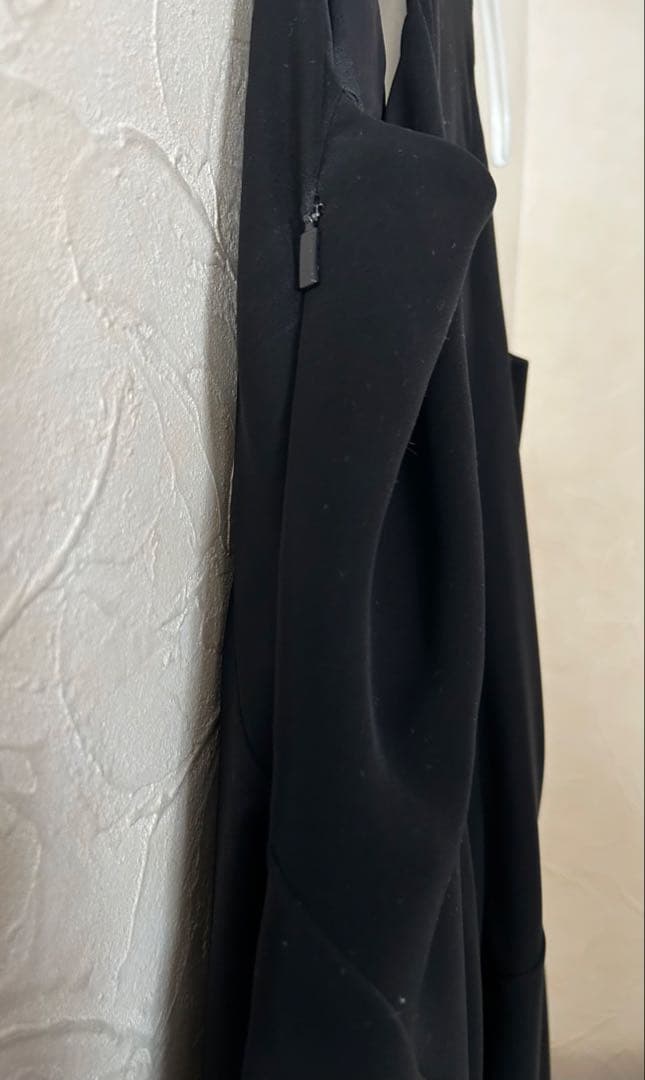 HUGO BOSS ロングドレス 黒40 ハイローヘム 美シルエット 試着のみ