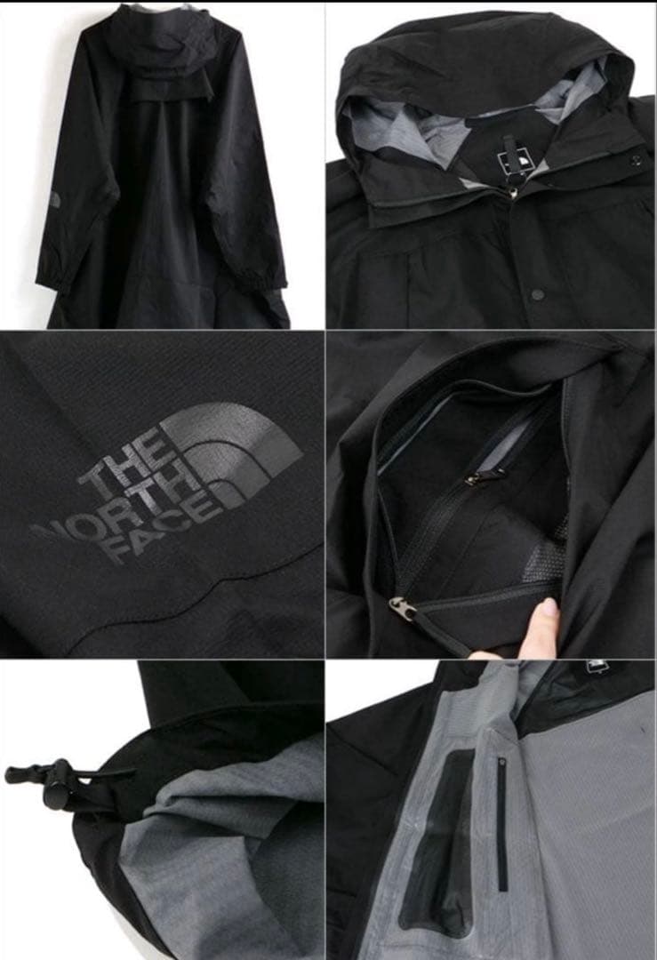 THE NORTH FACE ブラック タグアン ポンチョ レインコートM