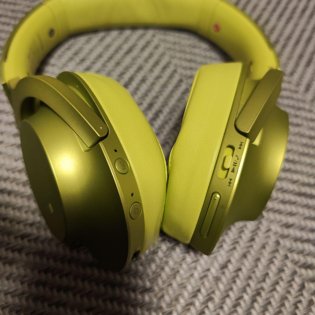 【美品】ヘッドホン SONY h.ear MDR-100ABN ライムイエロー