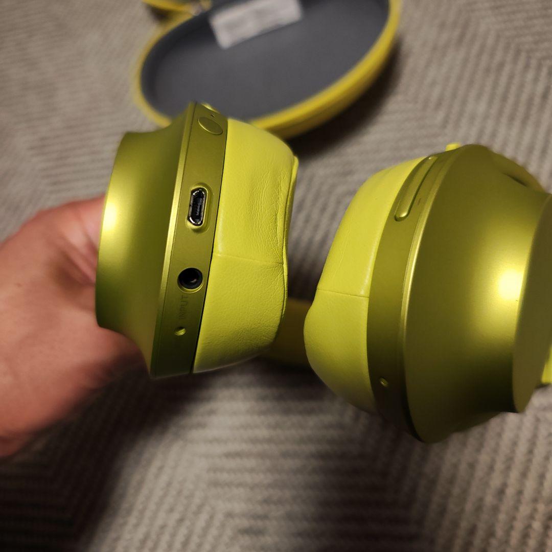 【美品】ヘッドホン SONY h.ear MDR-100ABN ライムイエロー