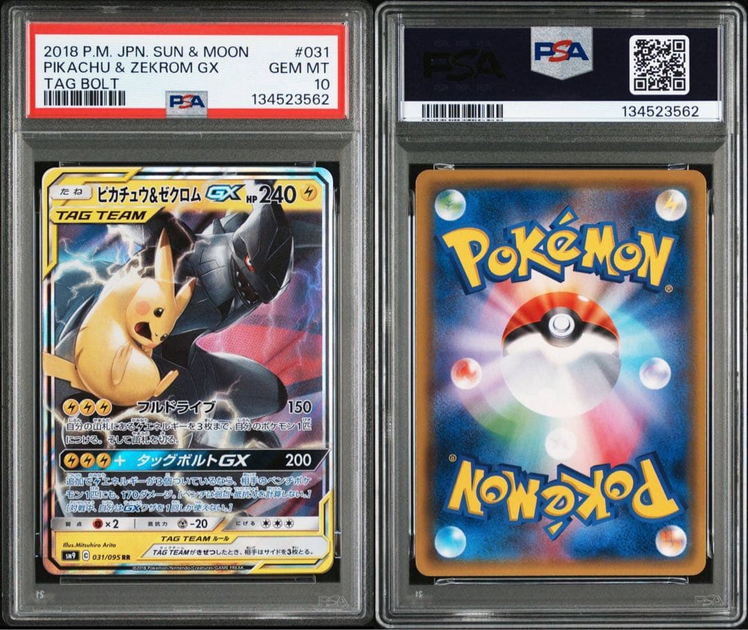 【美品】ピカチュウ＆ゼクロムgx PSA10 031/095 RR