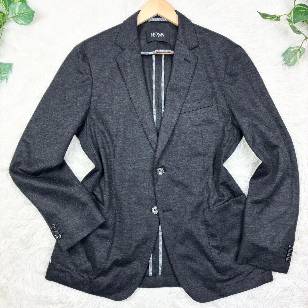 美品　近年モデル　ヒューゴボス　ジャージージャケット　ストレッチ　パイピングXL