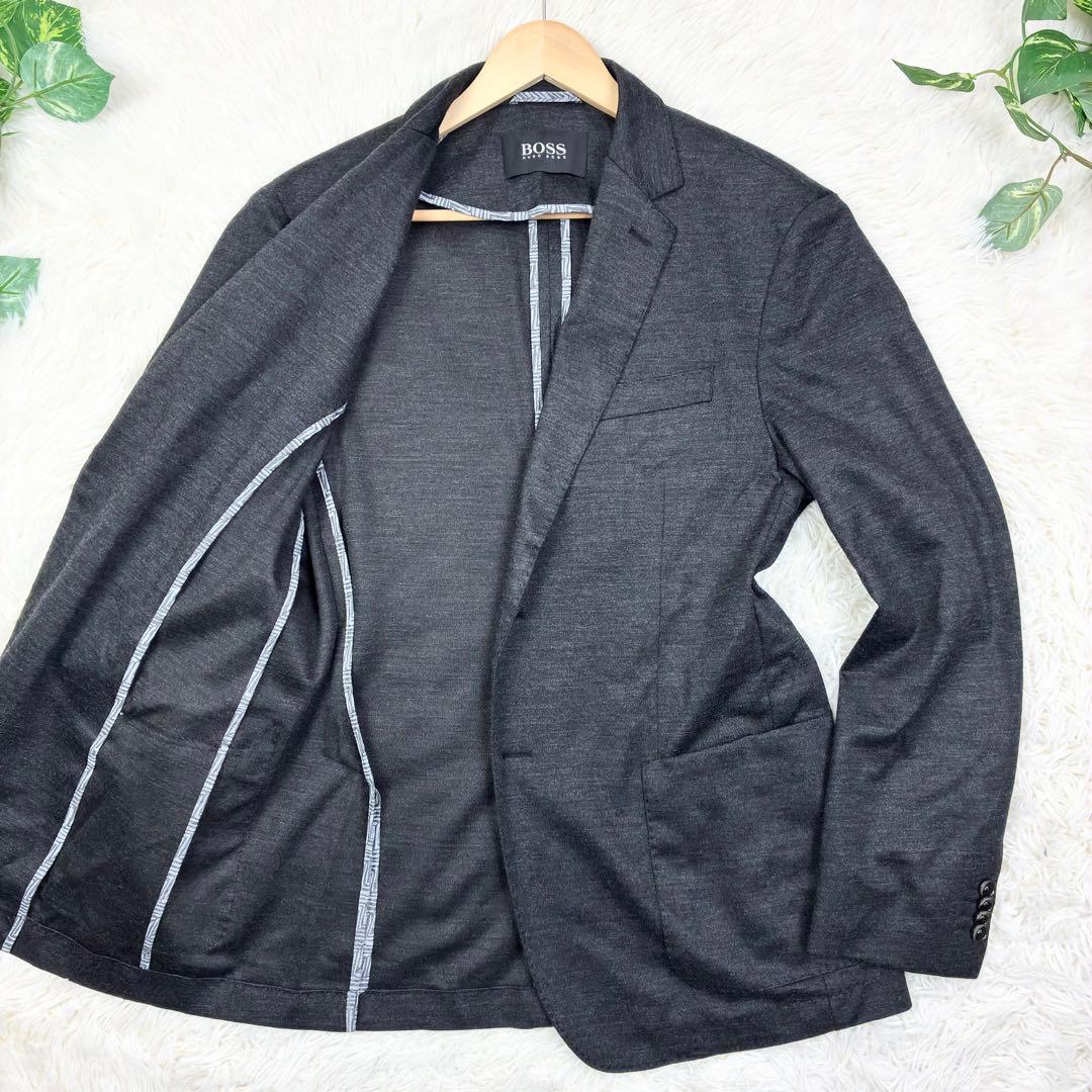 美品　近年モデル　ヒューゴボス　ジャージージャケット　ストレッチ　パイピングXL