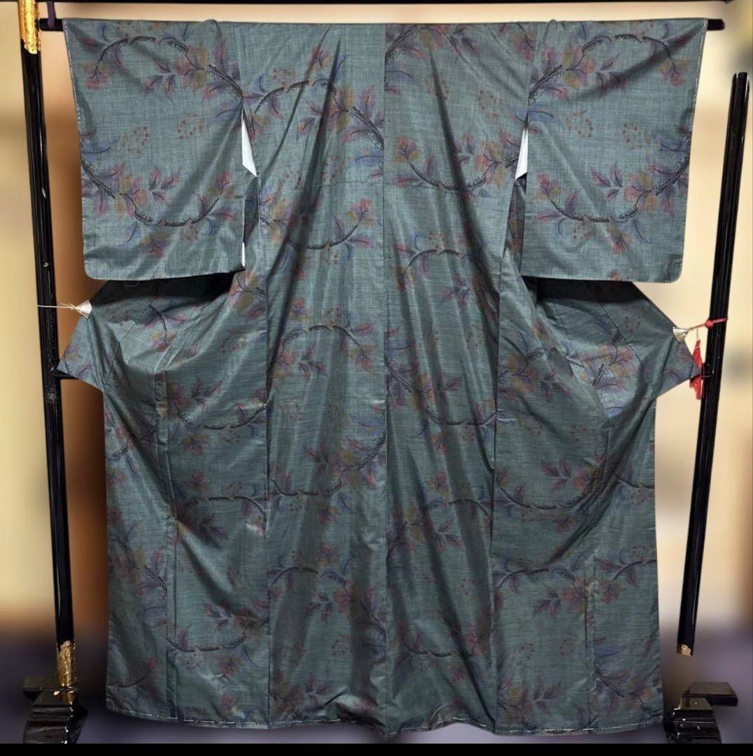 新品 美品　証紙　本場奄美大島紬　一元式古代泥染　フルセット　163/66