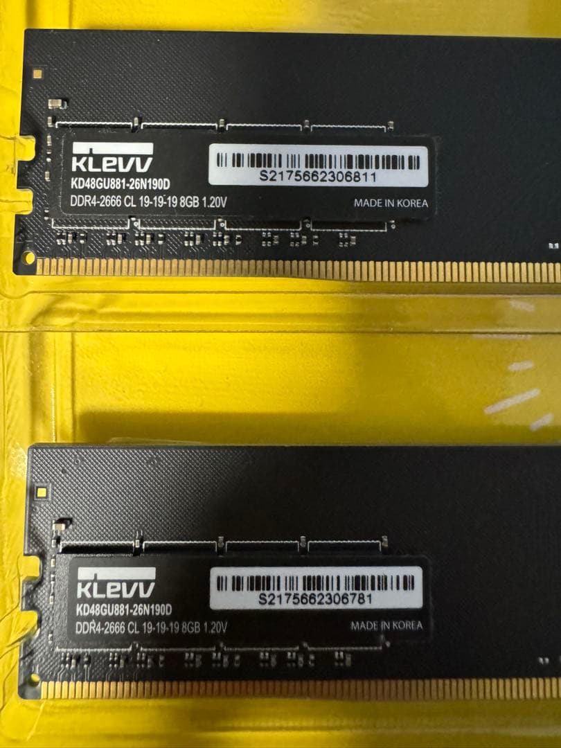 KLEVV DDR4 8GB×2 2666MHz メモリ