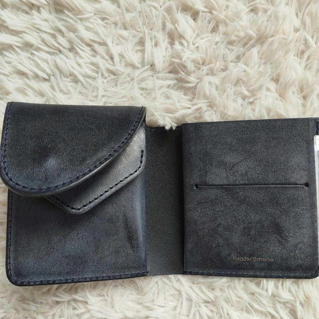 Hender Scheme/エンダ―スキーマ wallet 二つ折り ネイビー