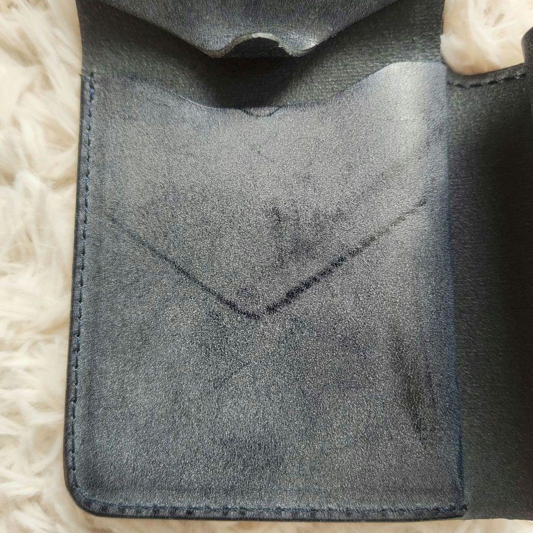 Hender Scheme/エンダ―スキーマ wallet 二つ折り ネイビー