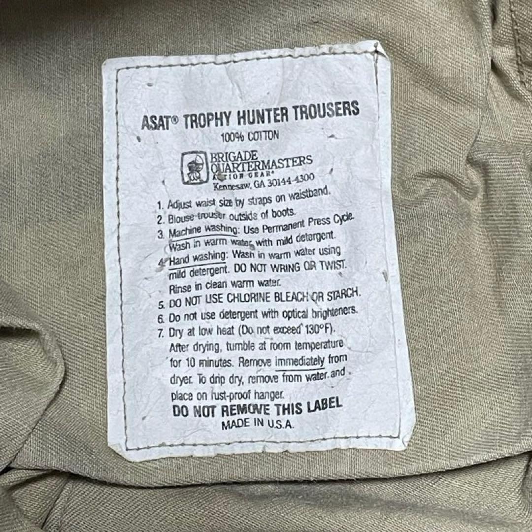 美品 80s ASAT USA製 トライバルカモ カーゴパンツ　オリジナル M