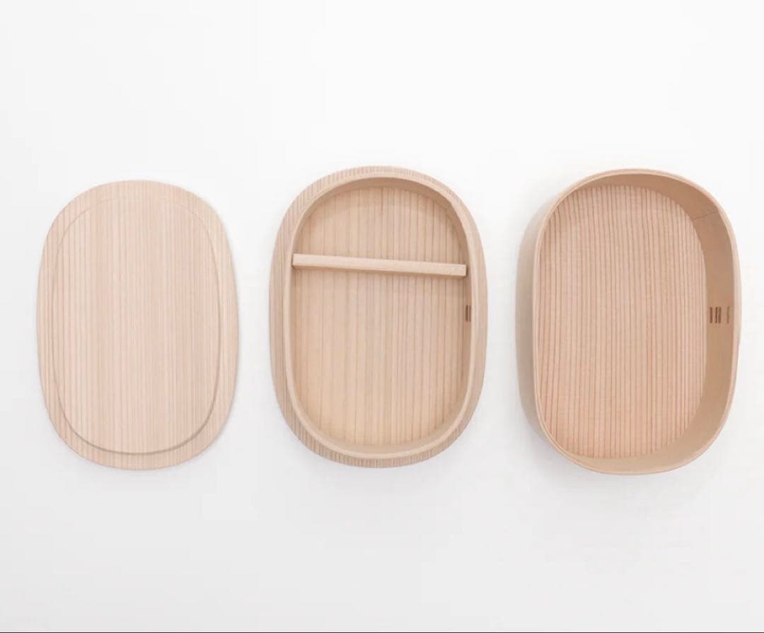 【新品未使用】柴田慶信商店　曲げわっぱ　つくし弁当箱　入れ子