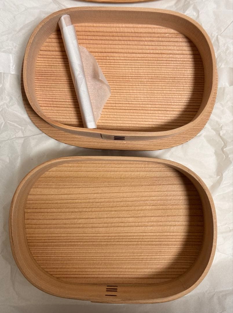 【新品未使用】柴田慶信商店　曲げわっぱ　つくし弁当箱　入れ子