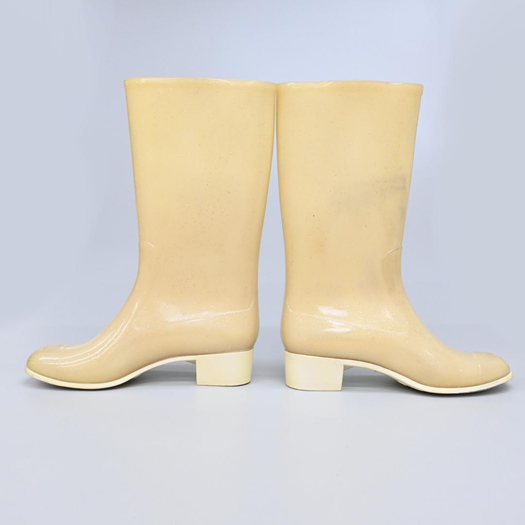 ■ 46552★年 シャネル レインブーツ ココマーク カメリア 38