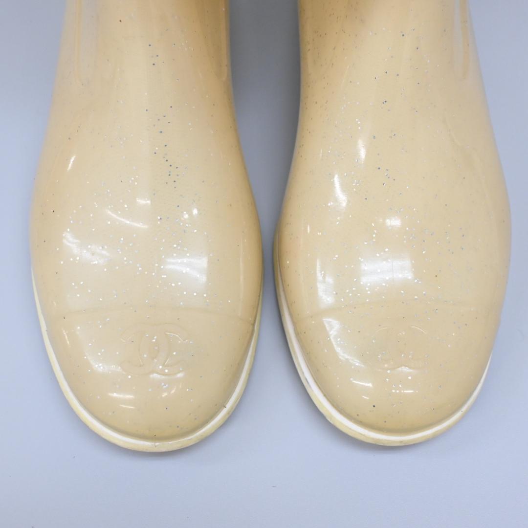 ■ 46552★年 シャネル レインブーツ ココマーク カメリア 38