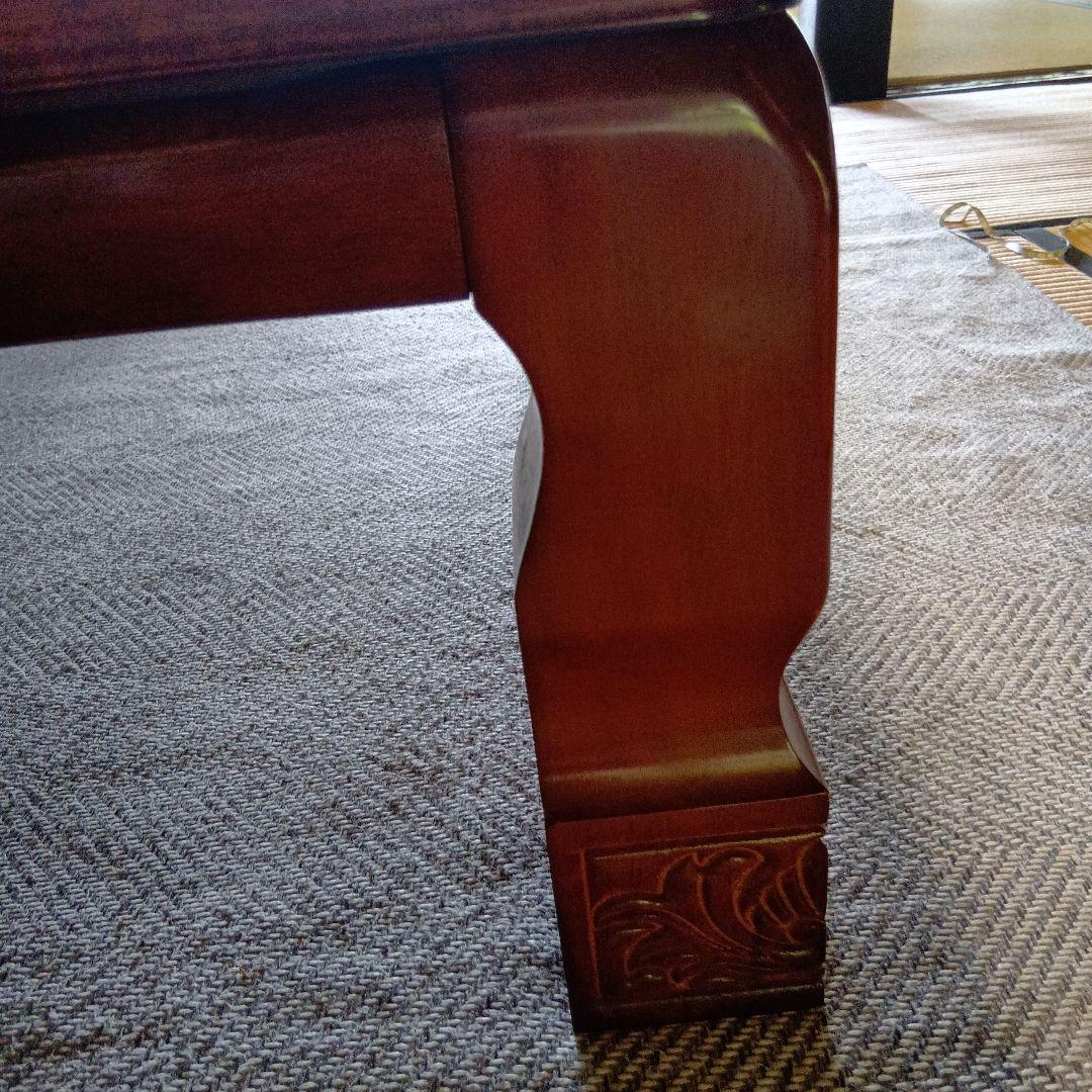 木製座卓 濃い茶色 装飾脚 家具調こたつ＊期間限定