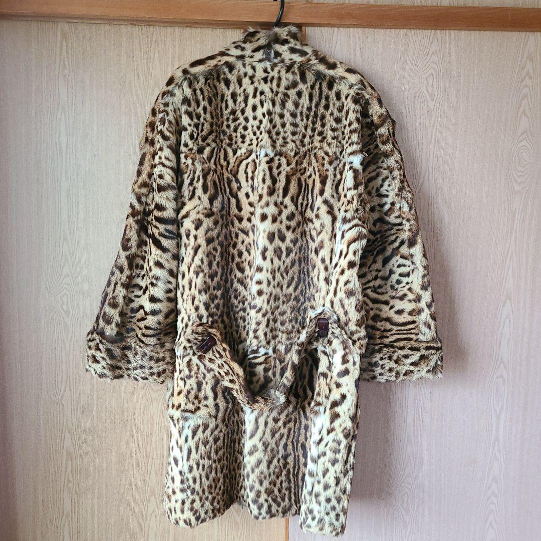 D*1様 エンバヒョウ柄 天然毛皮リピースキン ロングコート