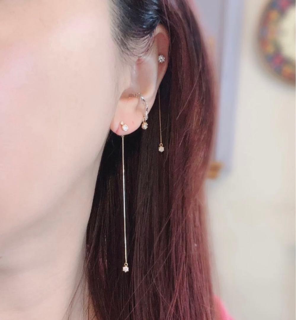 クアラントット　quarant’otto K18 ダイヤモンド　片耳　ピアス