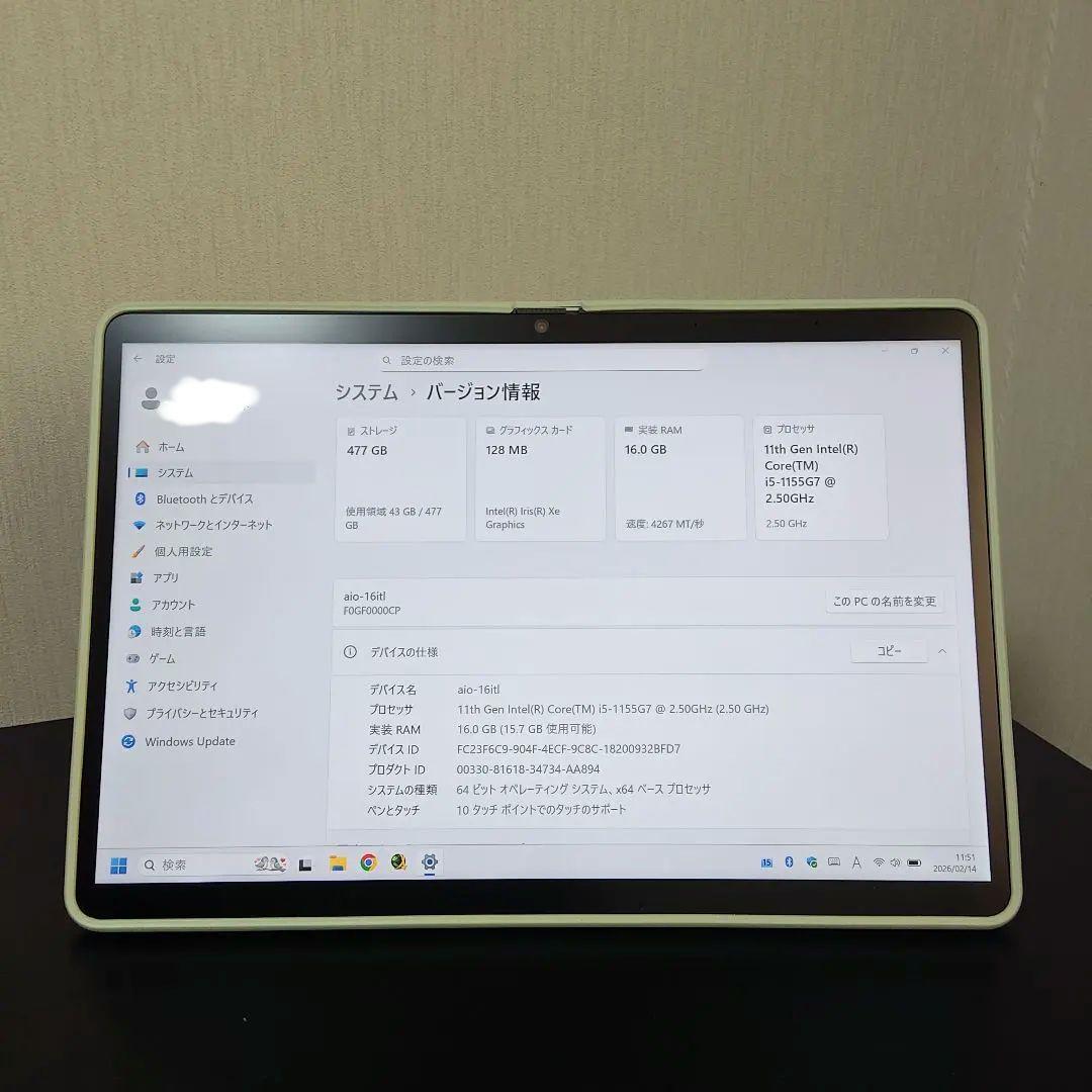 Lenovo 16インチ Windowsタブレット