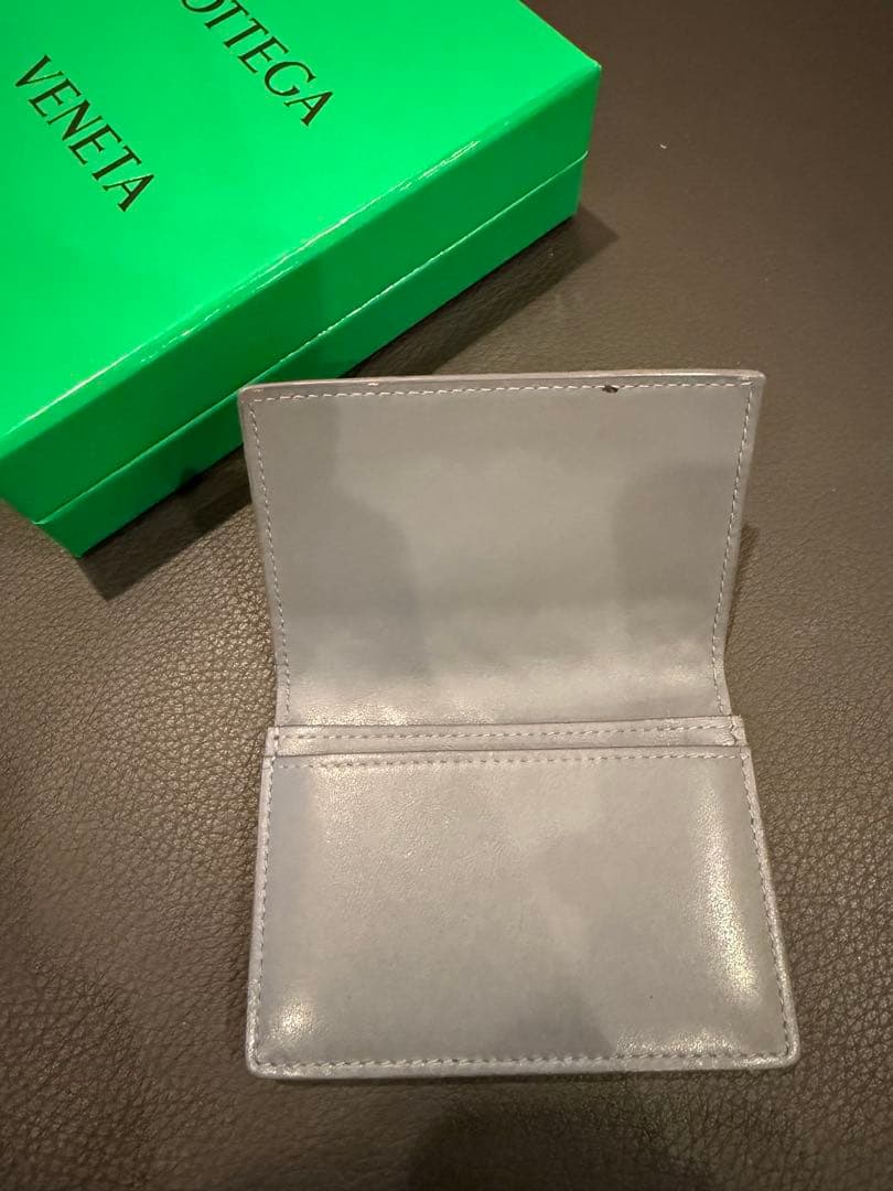 BOTTEGA VENETA グレー レザー 名刺入れ