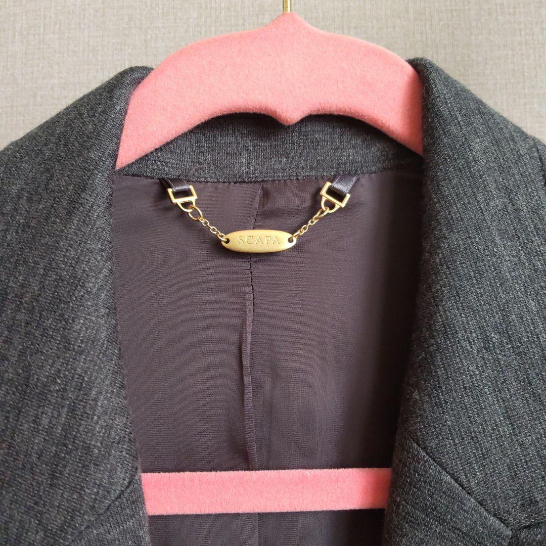 【新品・タグ付】SCAPA ダークグレー テーラードジャケット Lサイズ