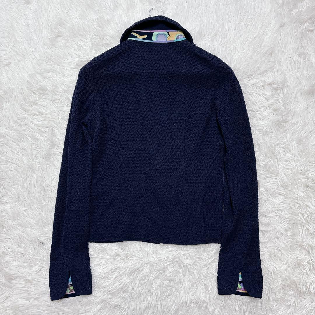 美品✨レオナールスポーツ2way テーラード ジャケット 花柄 ブルー L