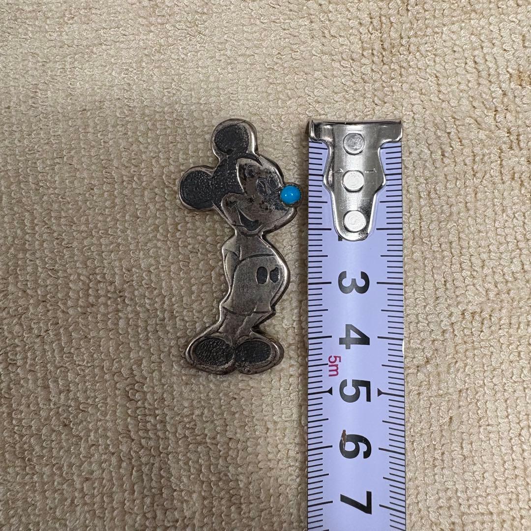 ミッキーマウス　ヴィンテージ　ペンダント　ブローチ　ディズニー　ターコイズ　②