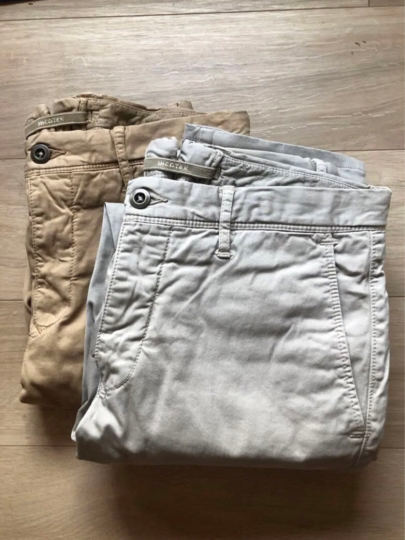 INCOTEX スリムフィット チノ 2枚セット