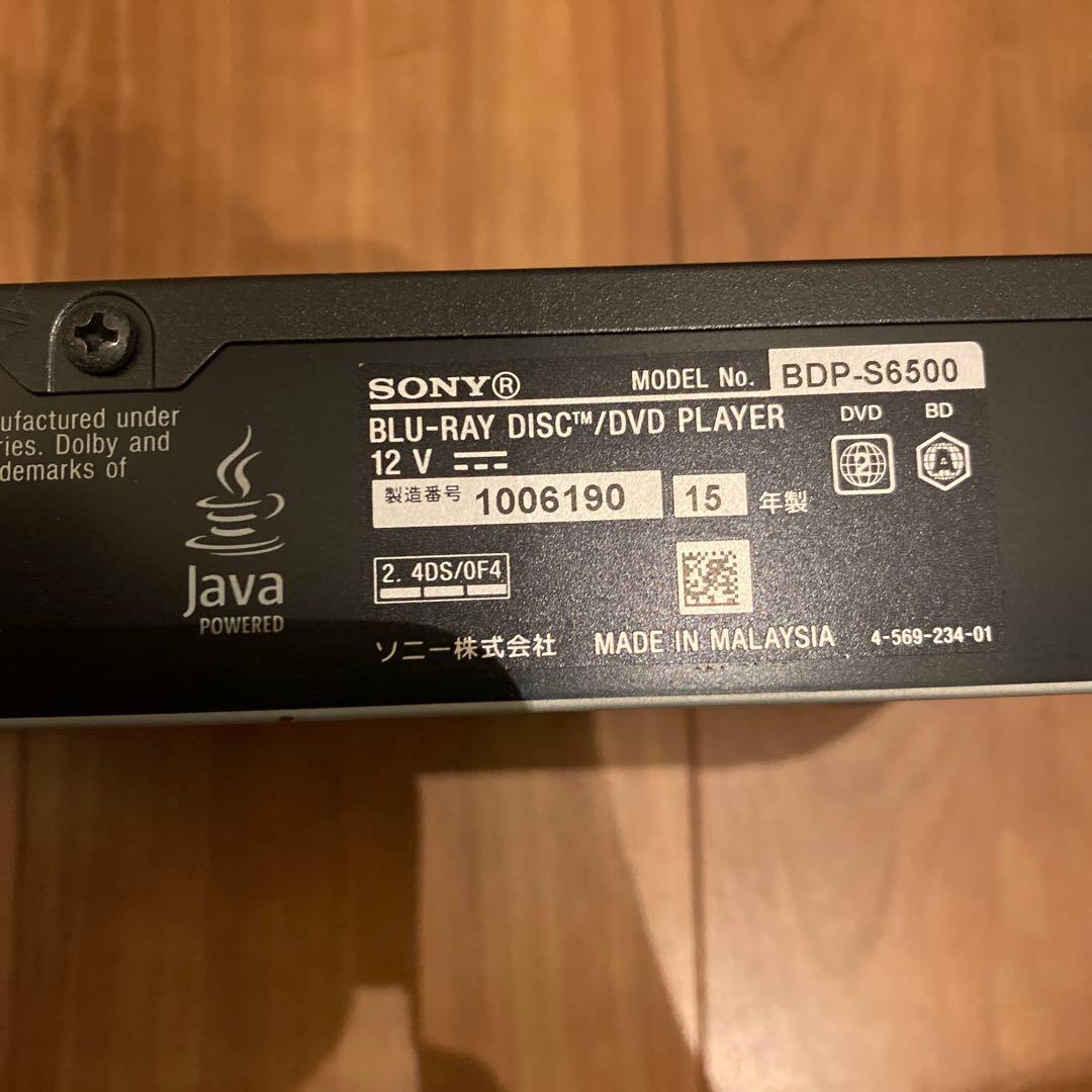SONY ブルーレイディスク／DVDプレイヤー BDP−S6500