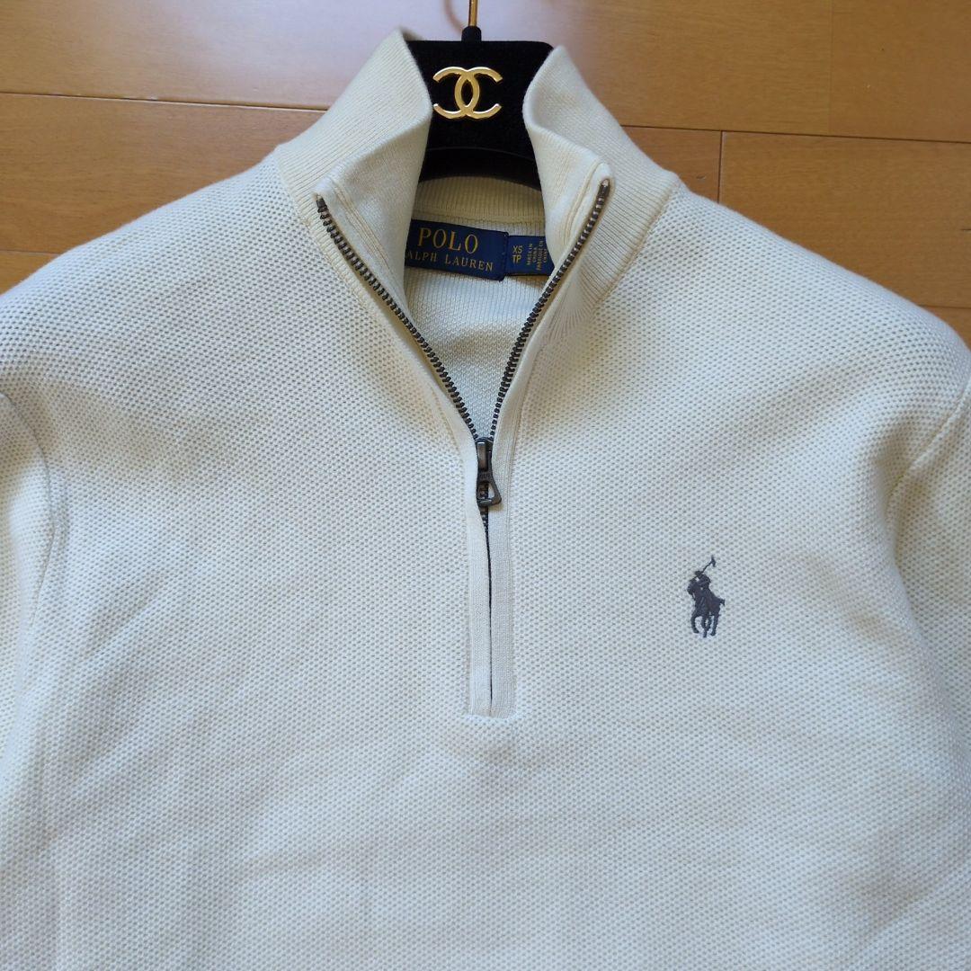 CEEKAY　ポロラルフローレン ハーフジップ ホワイト XS メンズ