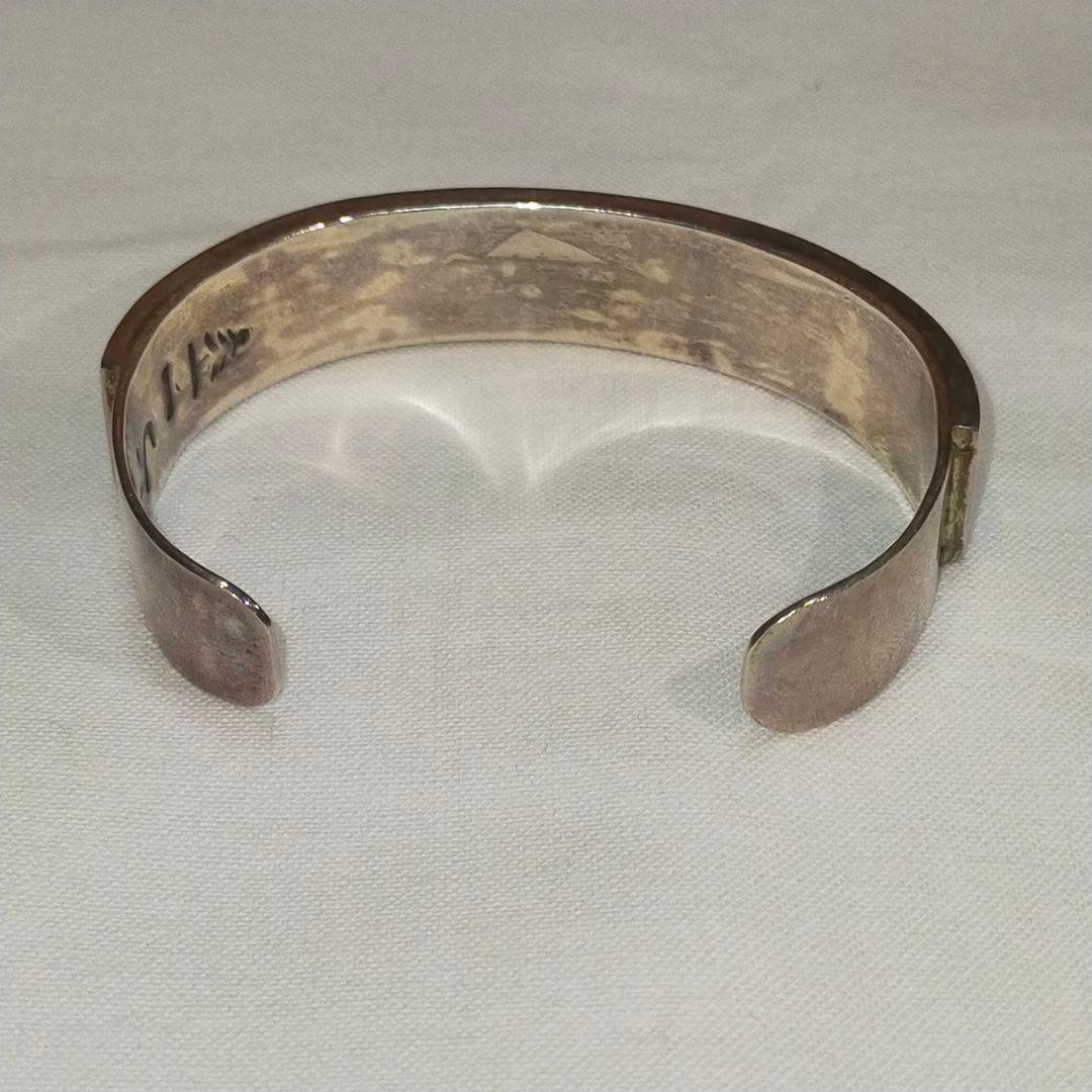 VINTAGE インディアン ジュエリー ズニ族 スターリング シルバーバングル