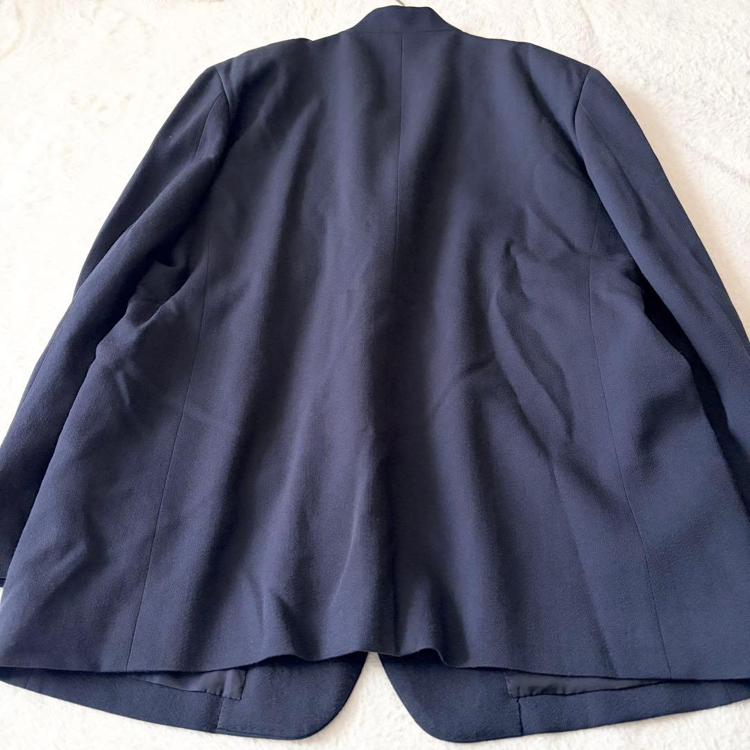 6155 【希少】 イッセイミヤケ スタンドカラージャケット XL ネイビー