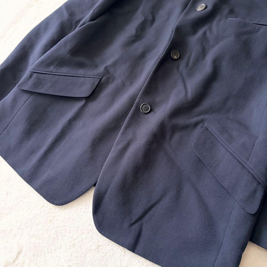 6155 【希少】 イッセイミヤケ スタンドカラージャケット XL ネイビー