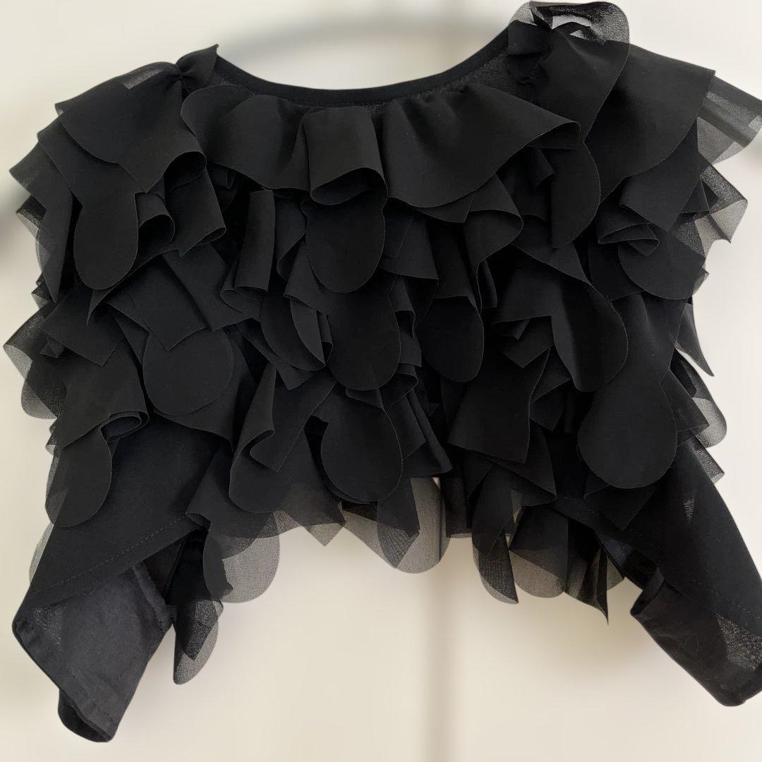 COMME des GARÇONS フリル付きブラックベスト S