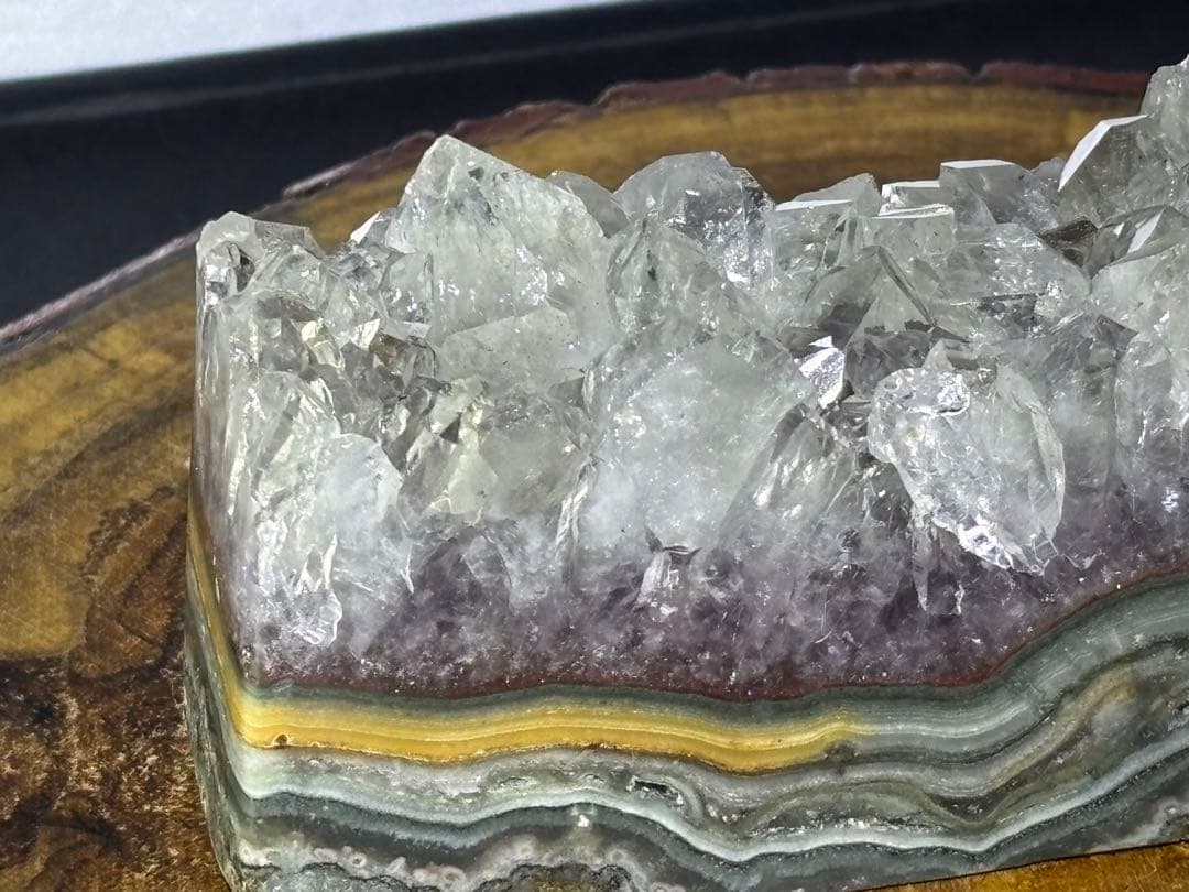 ウルグアイ産　天然非加熱　プラシオライト　グリーンアメジスト　244g