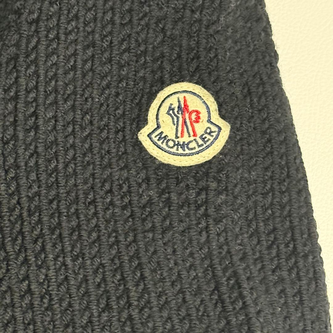 美品 モンクレール 厚手ニット M 黒色 ケーブルニット