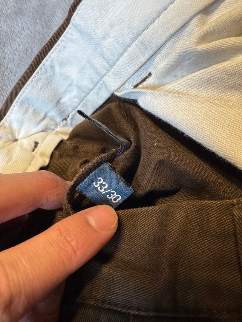 ラルフローレン 2タック チノパン ブラウン