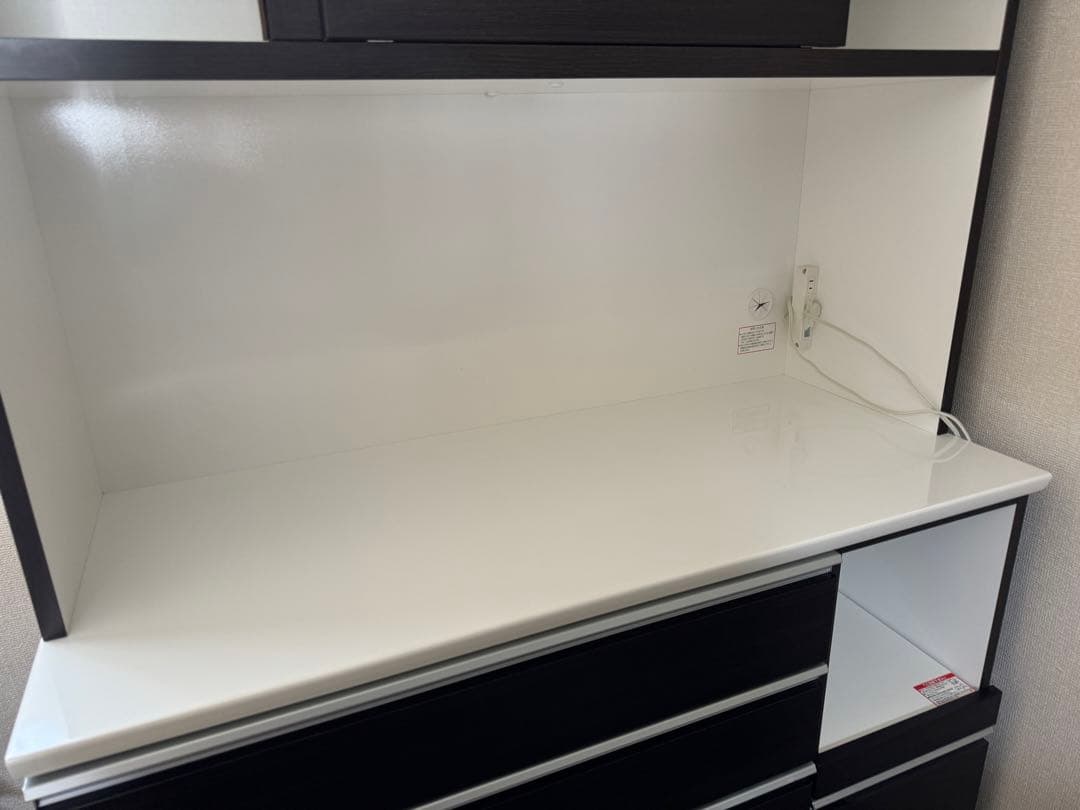 奈良発 120cm ニトリ レジューム 食器棚 キッチンボード 家電レンジ収納