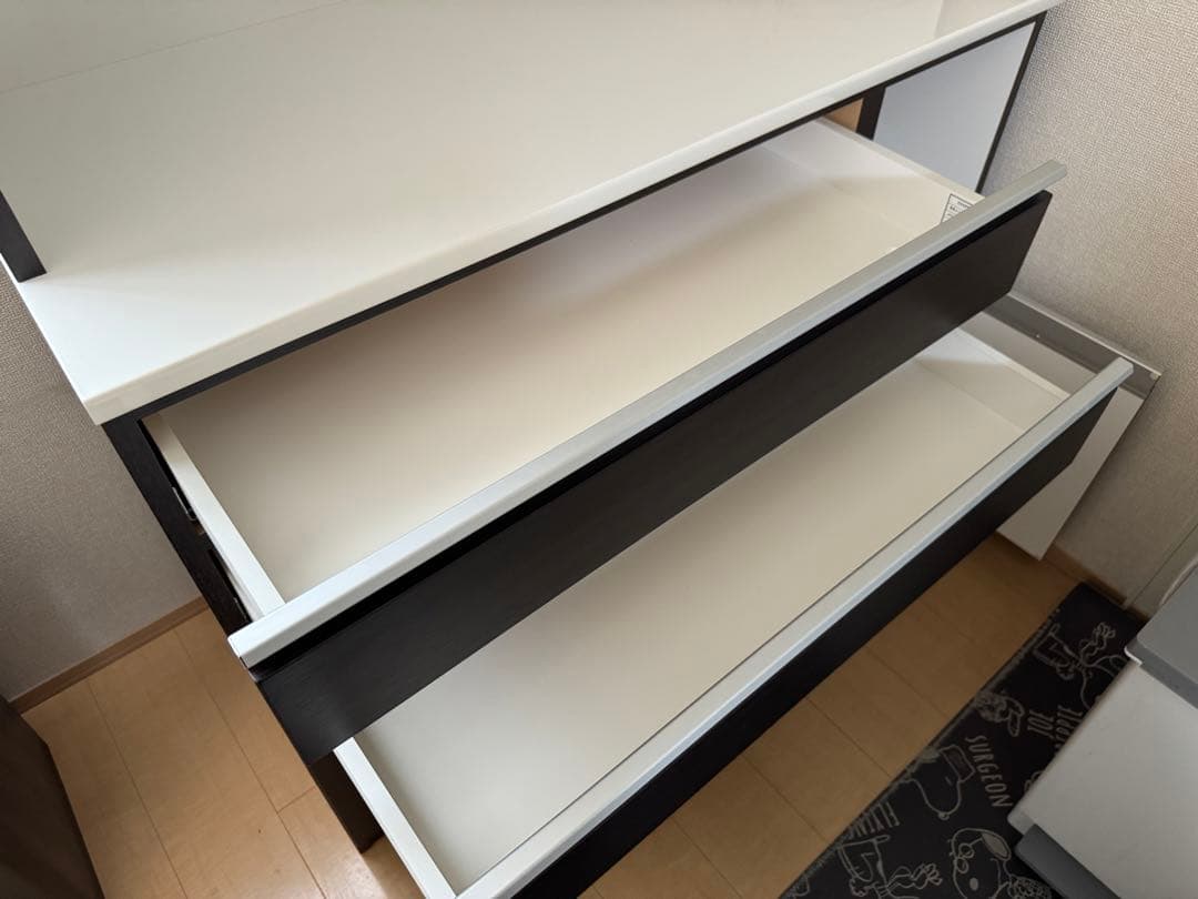 奈良発 120cm ニトリ レジューム 食器棚 キッチンボード 家電レンジ収納