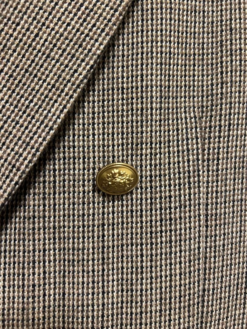 今季　ミラ オーウェン　チェック金釦ダブルブレストブレザー