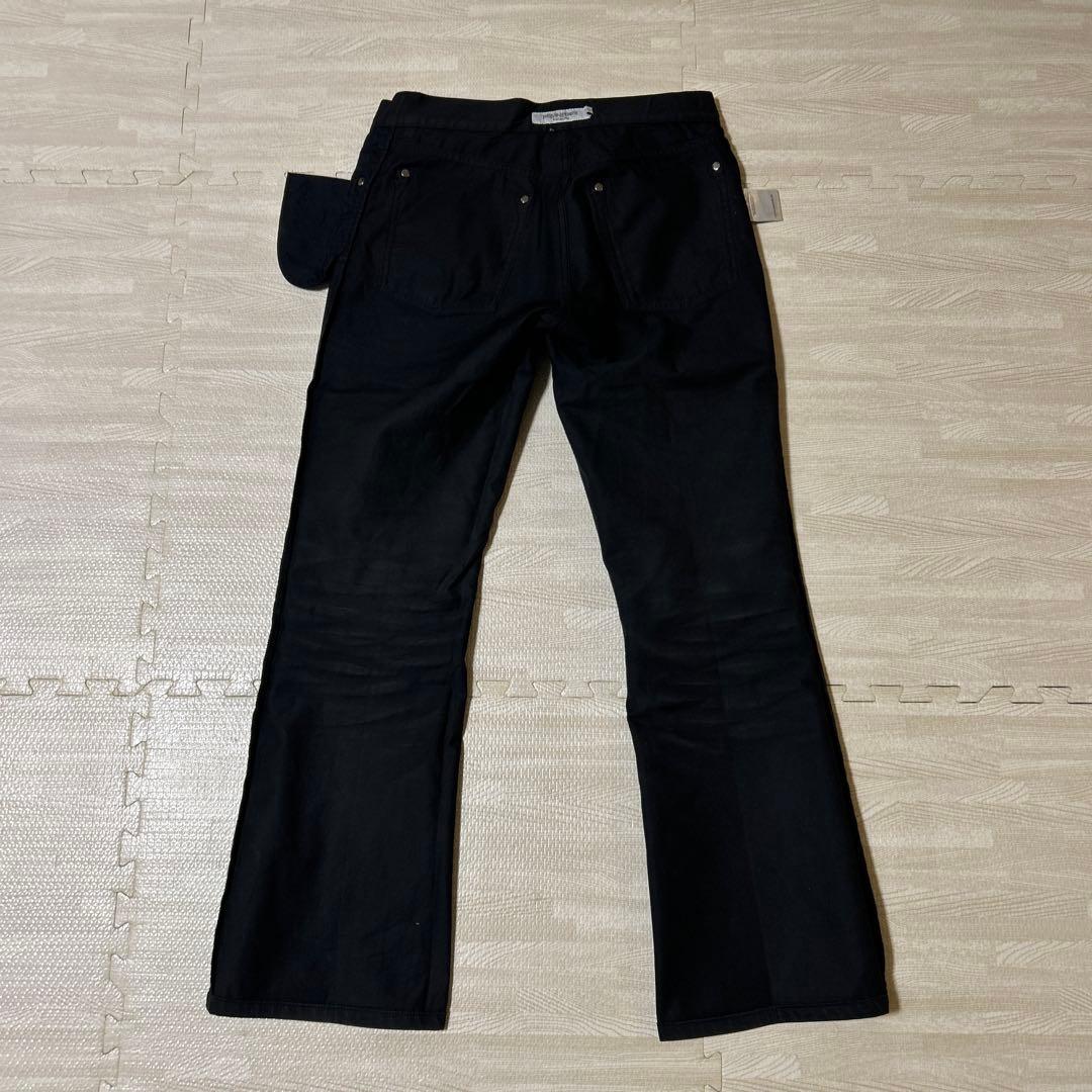 イヴサンローランリヴゴーシュ　フレアチノパンツ　46 BLACK