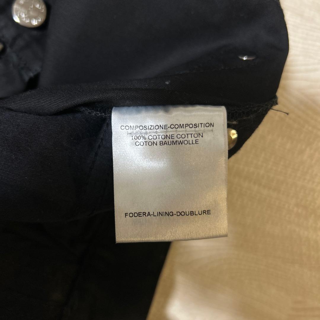 イヴサンローランリヴゴーシュ　フレアチノパンツ　46 BLACK